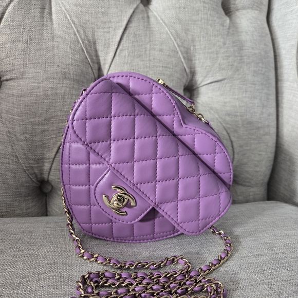 CHANEL Handbags - Chanel Purple Quilted Women's Bag